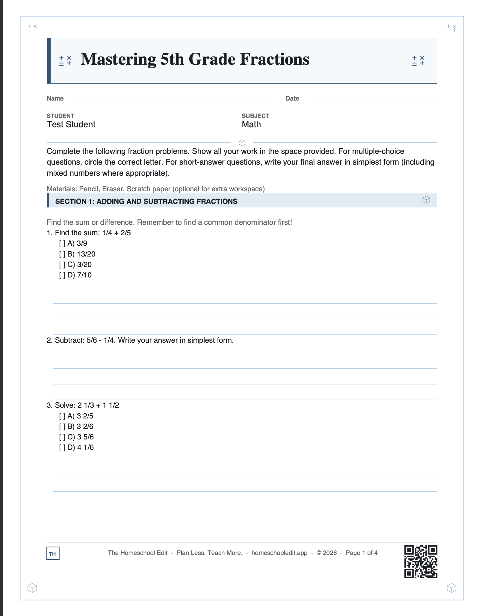 Fraction Fundamentals